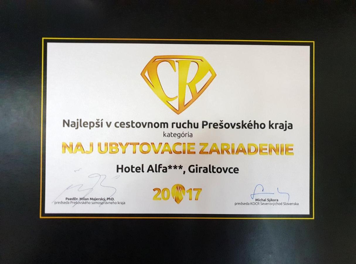 Hotel Alfa Giraltovce Bagian luar foto